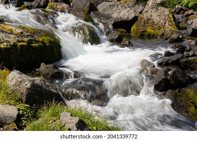 Splash. Mountain River. Kamchatka. Flow.