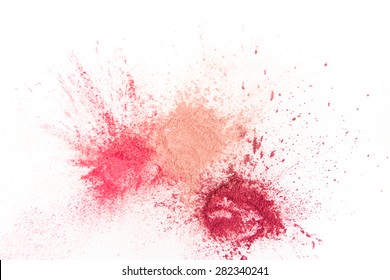 Splash Of Natural Make Up Tints  On White Background