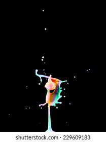 Splash on black background