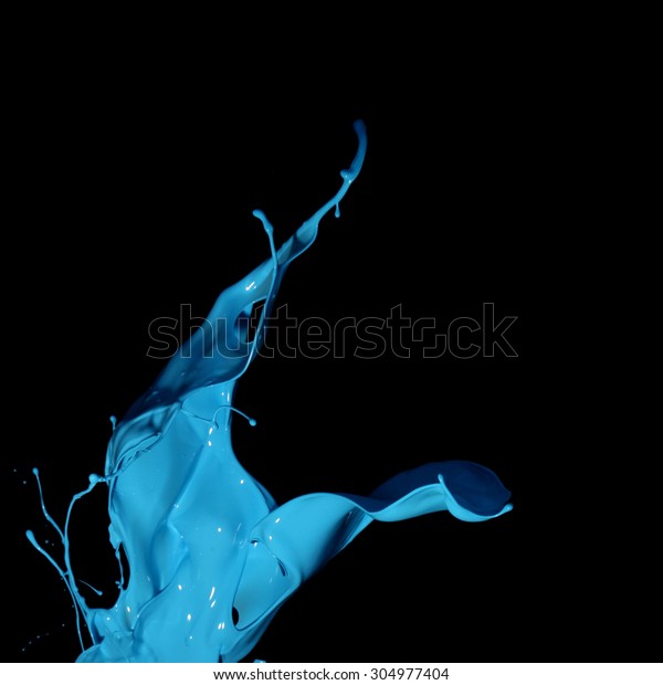 Splash Paint Isolated On Black Background Stock Photo 304977404 ...