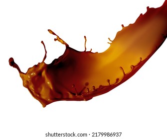 Splash Of Tasty Soy Sauce Isolated On White