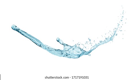 Splash water shape isolated on white background.