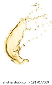 Splash Of White Wine, Isolated On White Background