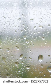 splashes of rain on a window pane