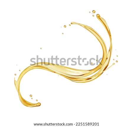Splashes of sunflower oil in the air isolated on a white background