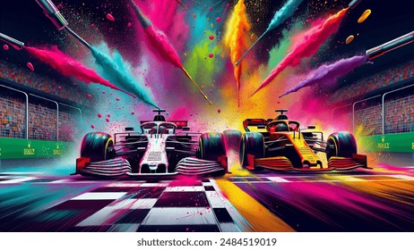 Splatter Paint Vector-style Image Action Shot AI-generated image ...