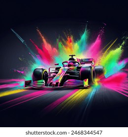 Splatter Paint Vector-style Image Action Shot AI-generated image ...