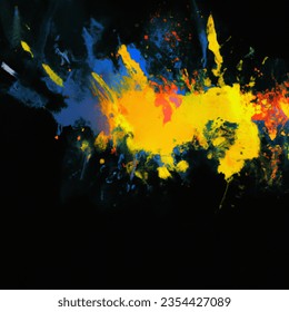 Splatter Paint Vector-style Image Night Distortion AI-generated image ...