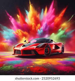 Splatter Paint Vector-style Image Modern Sports AI-generated image ...
