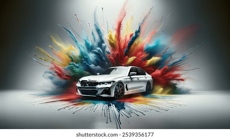 Splatter Paint Vector-style Image Banner Hd AI-generated image ...