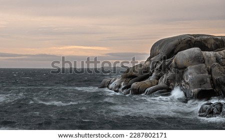Splish splash waves on the cliffs, Norway