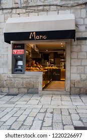 Split, Croatia - August 15 2018: A Bakery Shop In The Centres Of Split, Inside Diocletian's Palace.