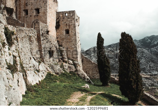 Split Croatia Fortress On Mountain Inspiration Stock Photo Edit