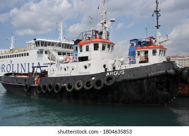 SPLIT / CROATIA - JUNE 12 2012: Tugboat 