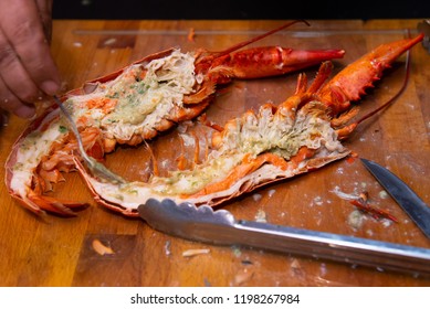 split grilled lobster