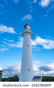 The Split Point Lighthouse at Aireys Inlet, on the Great Ocean Road in Australia