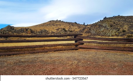 Split Rail Fence in Western Landscape