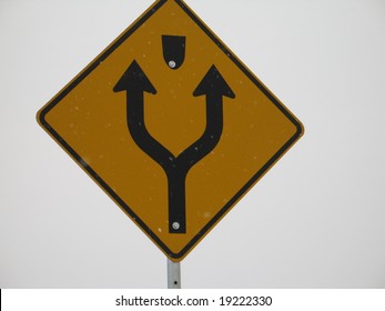 Split Road Sign