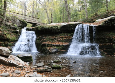 Split rock waterfall on the devil's path, the Catskills, New York