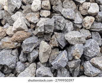 Split stone or coral as the basic material for building foundations