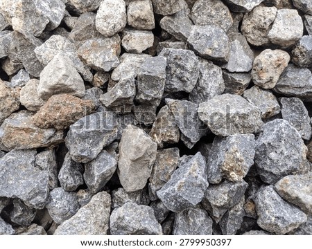 Split stone or coral as the basic material for building foundations
