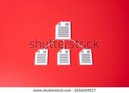 Splitting a document into three smaller ones. Division of shares. Laws and sub-acts. Share redistribution, corporate restructuring. Creation of sub-legislation, legal fragmentation