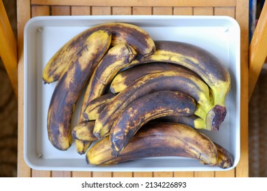 Spoiled Old Decayed Damaged Ugly Rotten Bananas Fruit. Aging And Wilting. Gardening. Farming. Harvest, Food, Ingredient, Vitamin, Healthcare, Treatment, Vegan Food, Organic Produce, Nutrition.