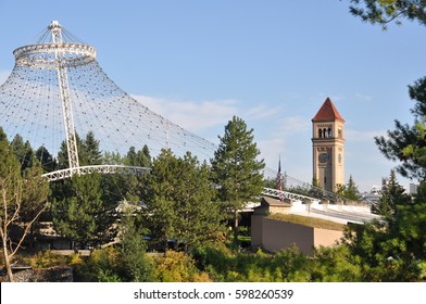 Spokane Cityscape Clocktower