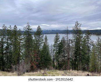 Spokane River In Post Falls Idaho