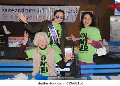 Spokane, WA - April 2, 2017: Lions Club Members Supporting The Spokane MS Walk, A Fund Raising Walk For Multiple Sclerosis, Editorial