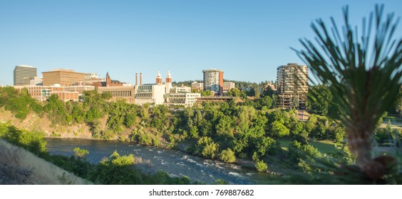 Spokane Washington City Skyline And Streets