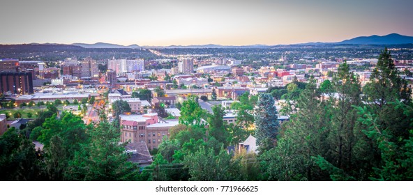 spokane washington city skyline and streets