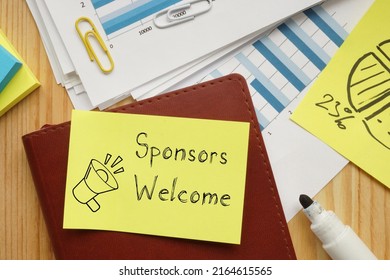 Sponsors Welcome Is Shown Using A Text