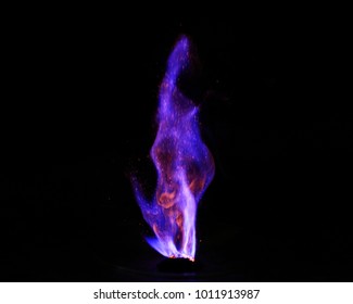 Spontaneous Combustion Reaction Between Potassium Permanganate And Glycerol 