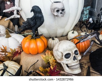 Spooky Halloween Window Display In New England