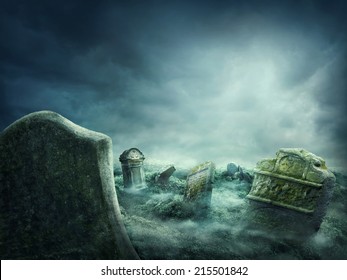  Spooky Old Graveyard At Night