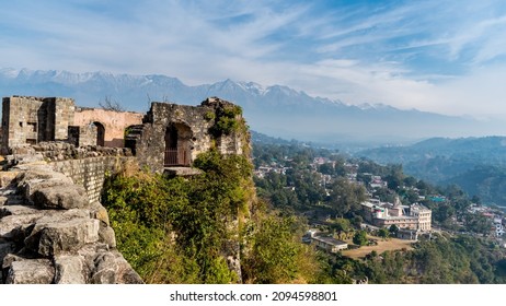 Spooky ruins of haunted Kangra Fort near Palampur and Dharamsala, India - Shutterstock ID 2094598801