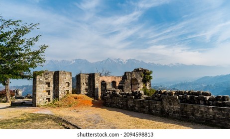 Spooky ruins of haunted Kangra Fort near Palampur and Dharamsala, India - Shutterstock ID 2094598813