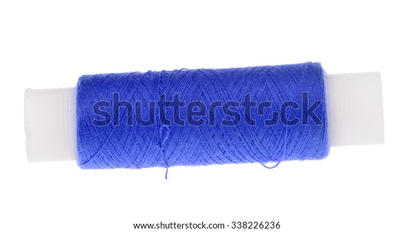 a spool of blue thread characters