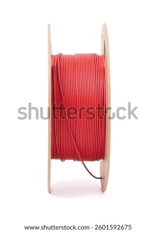 Spool of Fillament for a 3D Printer Isolated on a White Background