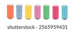 Spool thread collection. Rainbow colors thread isolated. Thread plastic spool. Collection of cutout threads. Vibrant vivid colors. Sew threads. Colorful hobby background. Tailor shop. Set of threads.