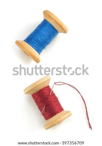spool of thread isolated on white background
