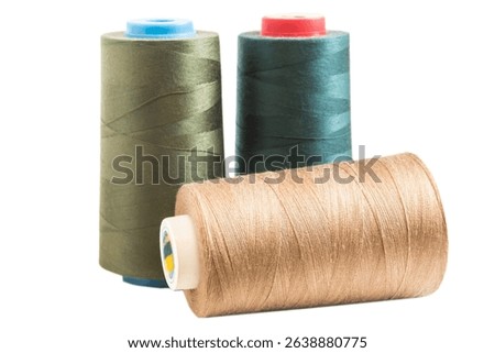 Spools of thread isolated on white background. Clipping path included.