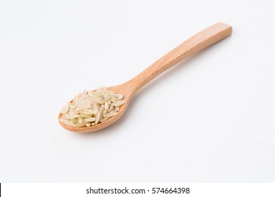 Spoon Of Brown Rice Close Up