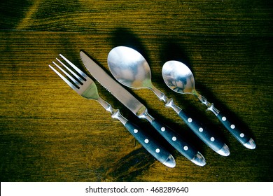Spoon, fork, knife