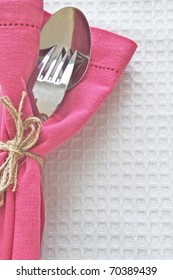 pink table cloth
