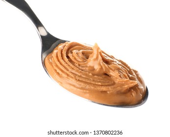 Spoon Peanut Butter Isolated On White Stock Photo (Edit Now) 1088839646