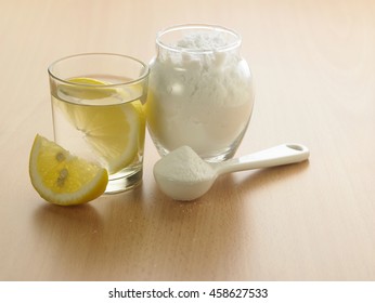 Spoonful Of Baking Soda With Lemon