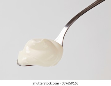 Spoonful Of Smooth Plain Yogurt