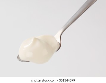 Spoonful Of Smooth Plain Yogurt